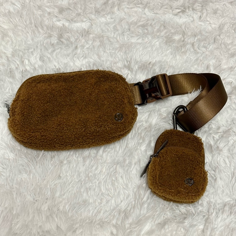 Lululemon OG original everywhere belt bag fleece sherpa fanny mini backpack set